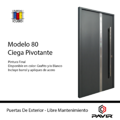 PUERTA PAVIR 80 PIVOTANTE 1,00 X 2,00 PINTURA FINAL - comprar online