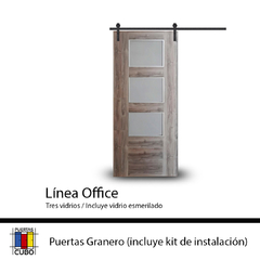 puertas placas cubo marco de aluminio enchapada en melamina de abrir corrediza granero