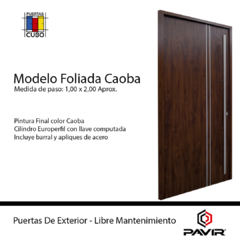 Puerta Pavir 80 PIVOTANTE 1,00 X 2,00 Pintura Final Ciega - comprar online