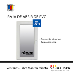 Raja De PVC 0,60 X 0,90 Blanca DVH Excelente Aislación Termo Acústica Venhausen Muchtek tecnoperfiles