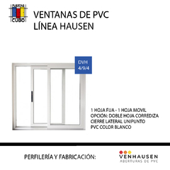 VENTANA DE PVC LINEA HAUSEN 1,80 X 0,90 DVH 4-9-4 AISLACION TERMOACUSTICA