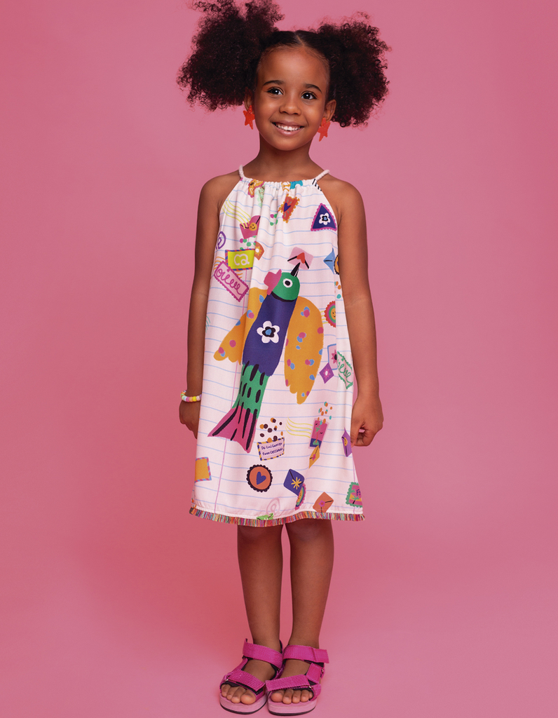 Vestido P ssaro com Alcinha Comprar em Castanhola