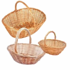 Cod. 7038 - Kit Cesta Oval Em Vime