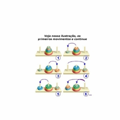 Cod. 5002 - Torre De Hanói em Madeira - comprar online