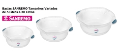 Bacias SANREMO Tamanhos Variados - de 5 Litros a 30 Litros