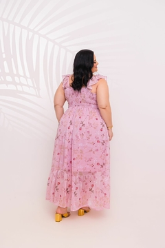 VESTIDO CHIFFON ESTAMPADO PLUS SIZE 3069 na internet