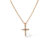 Colar com Crucifixo Cravejado Banhado à Ouro 18k