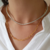 Choker Aro Orgânico Anatômico no Ródio Branco - comprar online