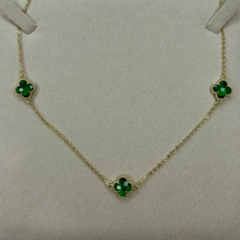 Choker Trio de Trevos Green Ouro - comprar online