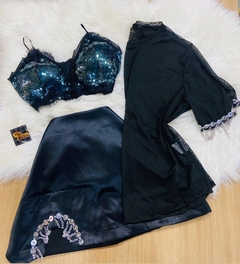 Conjunto Preto Bordado Correntes MB na internet