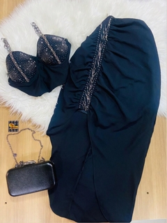 Conjunto Midi Preto Bordado VL