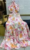 Vestido Longo Estampado Rosas VL