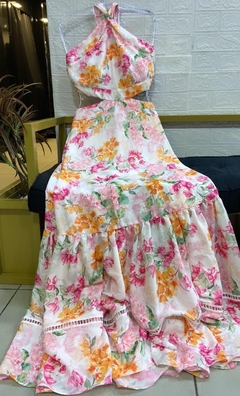 Vestido Longo Estampado Rosas VL