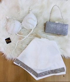 Cropped Branco Top Bordado MB