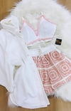 Conjunto Branco Rosa Bordado MB