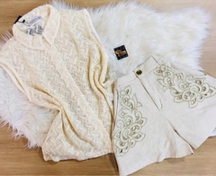 Blusa Creme Renda BC