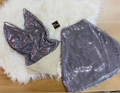 Conjunto Prata Strass BC