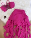 Conjunto Rosa Pink Bordado Babados MB