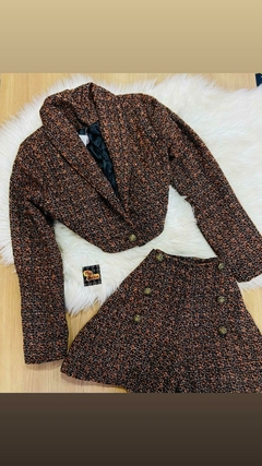 Conjunto Marrom Xadrez Blazer ME