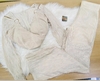 Conjunto Longo Creme Plissado Pantalona