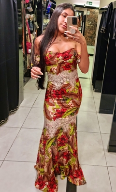 Vestido Longo Ciganinha Estampado VL