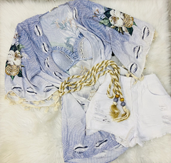 Cropped + Kimono Estampado MB