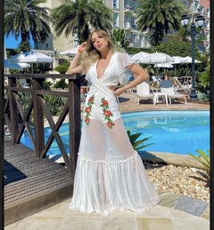 Vestido Longo Branco Bordado MB