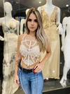 Cropped Branco Tule VL