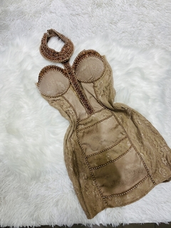 Vestido Nude Bordado VL