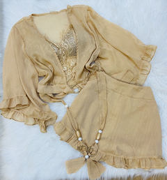 Conjunto Nude Dourado MB