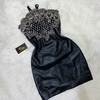 Vestido Tubinho Preto Bordado Courino PW