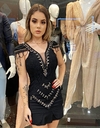 Vestido Preto Bordado VL