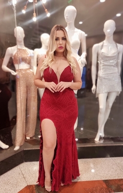 Vestido Longo Marsala RE