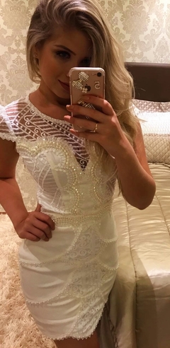 Vestido Branco Renda Bordado AV