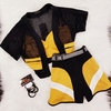 Conjunto Curto Preto/Amarelo Av