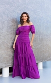 Vestido Longo Roxo Ciganinha DS