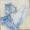 Conjunto Longo Azul Plissado Termo MB