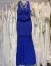 Vestido Longo Renda Bordado Azul FL