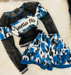 Conjunto Azul Estampado Telinha VL