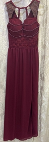 Vestido Longo Marsala Bordado IM