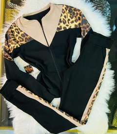 Conjunto Longo Preto Animal MR