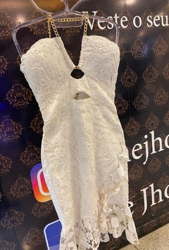 Vestido Midi Branco Renda VL