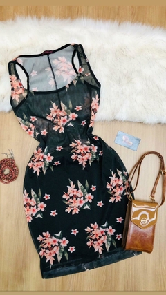 Vestido Preto Floral CL