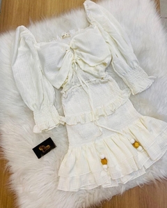 Vestido Branco Lastex MB