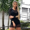 Vestido Tubinho Tule Preto BD