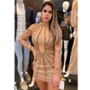 Vestido Tubinho Nude Bordado Tule VL