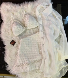 Conjunto Branco Bordado Plumas MB - comprar online