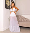 Vestido Longo Branco Brilho LD