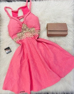 Vestido Rose Rodado Bordado CR