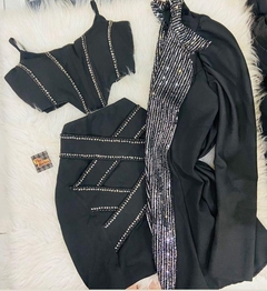 Conjunto Preto Bordado VL - comprar online